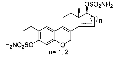 Сульфаматы 2-этил-6-оксаэстра-1,3,5(10),8,14-пентаенов в качестве ингибиторов пролиферации опухолевых клеток MCF-7