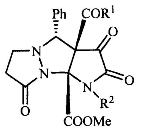 Метил 2,3,8-триоксо-4-фенилтетрагидро-6Н-пиразоло[1,2-а]пирроло[2,3-c]пиразол-9а(1Н)-карбоксилаты