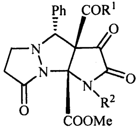 Метил 2,3,8-триоксо-4-фенилтетрагидро-6Н-пиразоло[1,2-а]пирроло[2,3-c]пиразол-9а(1Н)-карбоксилаты