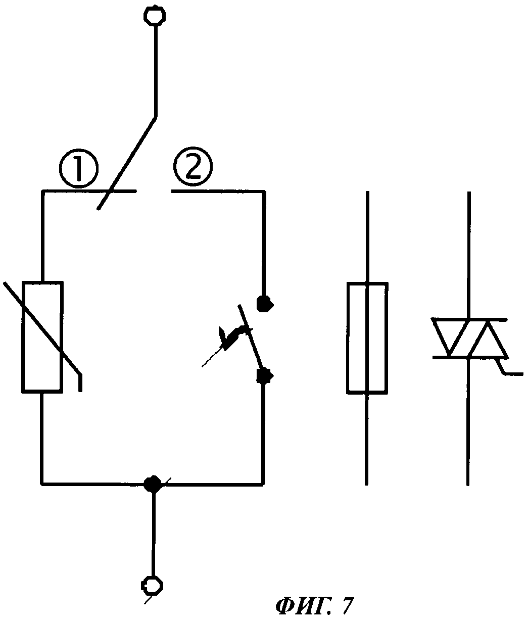 Вентильный разрядник на схеме