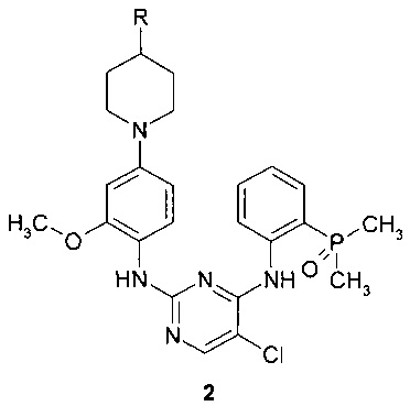 Дихлорацетаты замещенных N4-[2-(диметилфосфорил)фенил]-N2-(2-метокси-4-пиперидин-1-илфенил)-5-хлорпиримидин-2,4-диаминов в качестве модуляторов ALK и EGFR, предназначенных для лечения рака