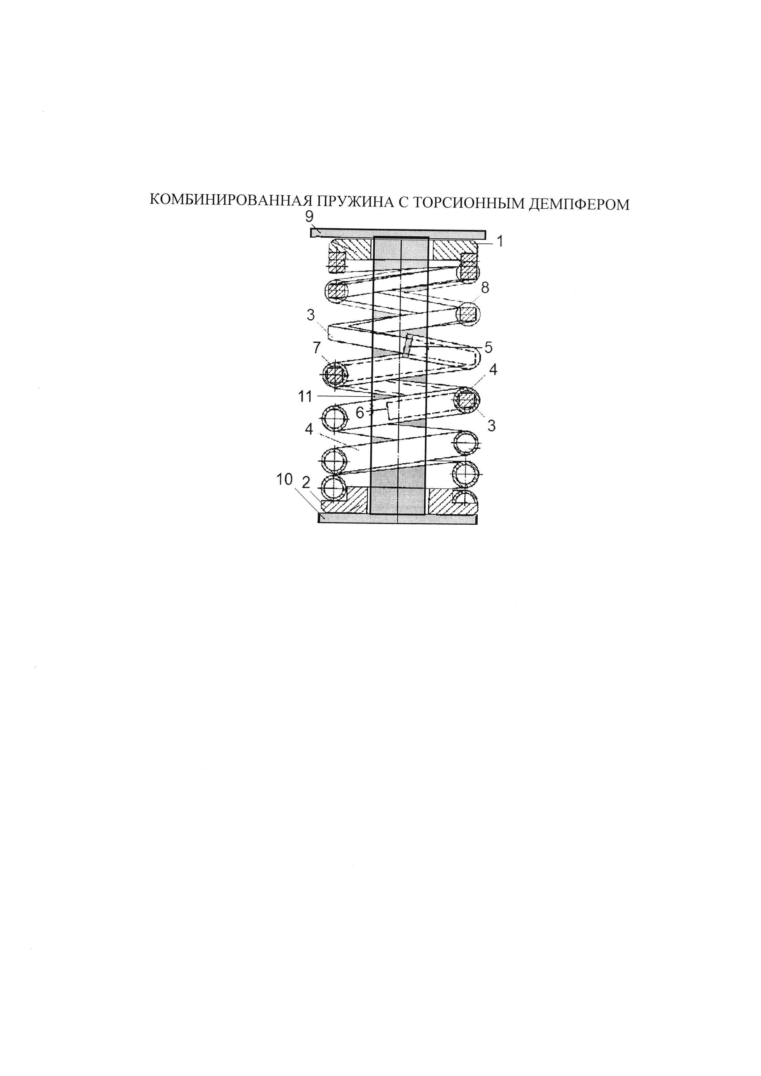 КОМБИНИРОВАННАЯ ПРУЖИНА С ТОРСИОННЫМ ДЕМПФЕРОМ