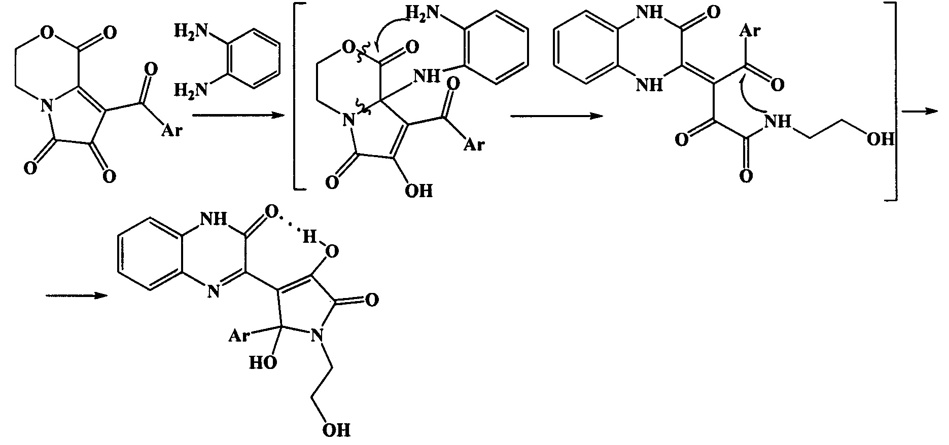 3-(2-Арил-2,4-дигидрокси-1(2-гидроксиэтил)-5-оксо-2,5-дигидро-1Н-пиррол-3-ил)хиноксалин-2(1Н)-оны, обладающие анальгетической активностью и способ их получения