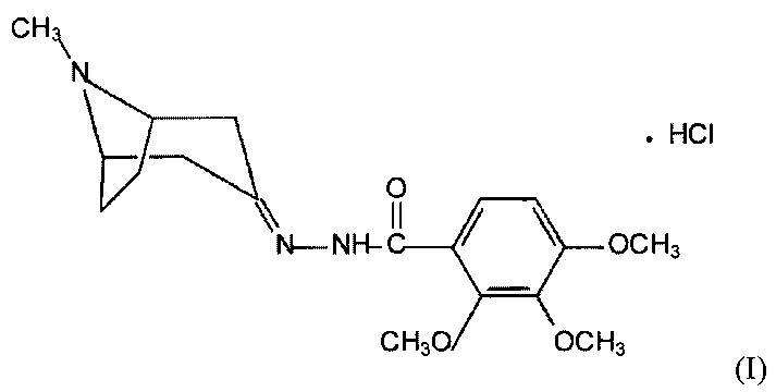 Ацилгидразон (2,3,4-триметокси-N'-(8-метил-8-азабицикло[3.2.1.] октан-3-илиден) бензогидразид гидрохлорид), обладающий противомигреневой и анксиолитической активностью
