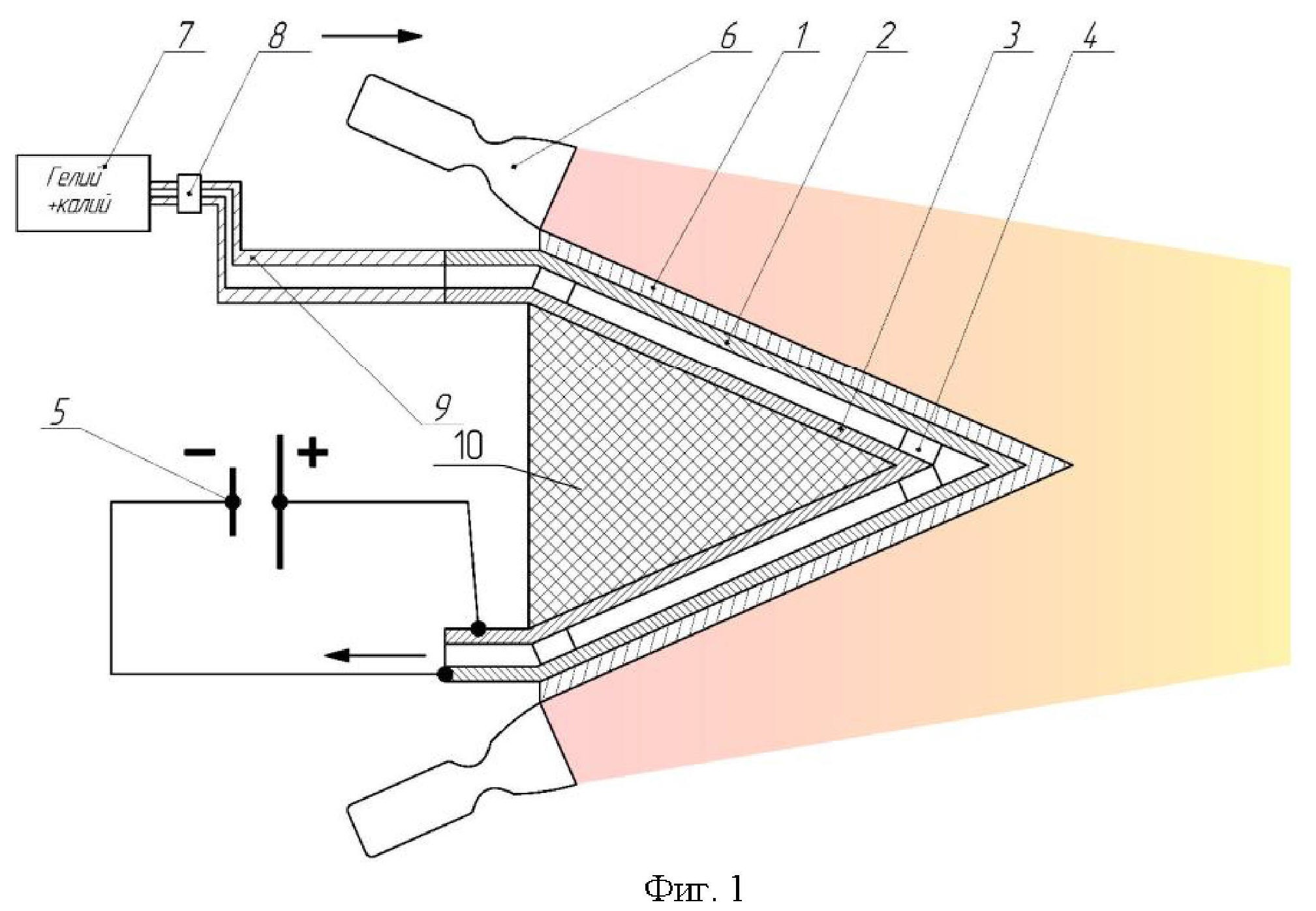 Система охлаждения центрального тела сопла клиновоздушного реактивного двигателя