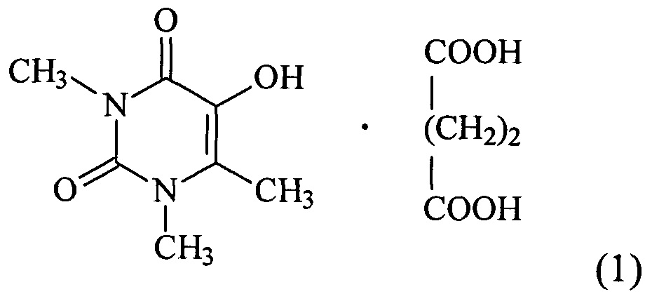 Комплексное соединение 5-гидрокси-1,3,6-триметилурацила с янтарной кислотой, проявляющее антидотную активность, и способ его получения
