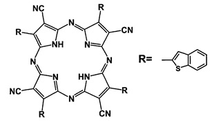 Тетра(бензотиофен-2-ил)тетрацианопорфиразин как мультимодальный агент фотодинамической терапии