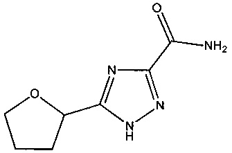 Амид 5-(тетрагидрофуран-2-ил)-1,2,4-триазол-3-карбоновой кислоты, обладающий противовирусной активностью, и способ его получения