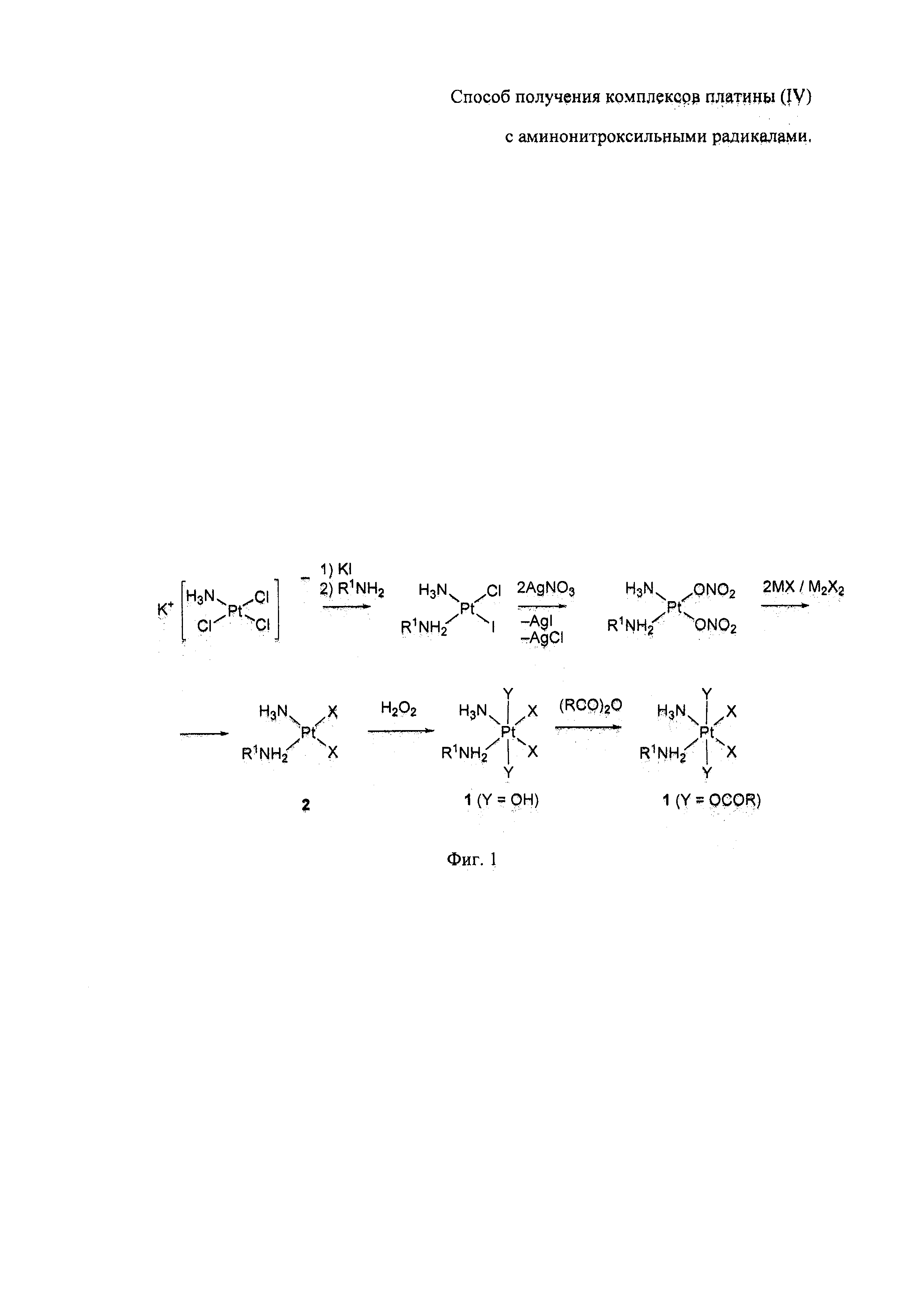 Способ получения комплексов платины (IV) с аминонитроксильными радикалами
