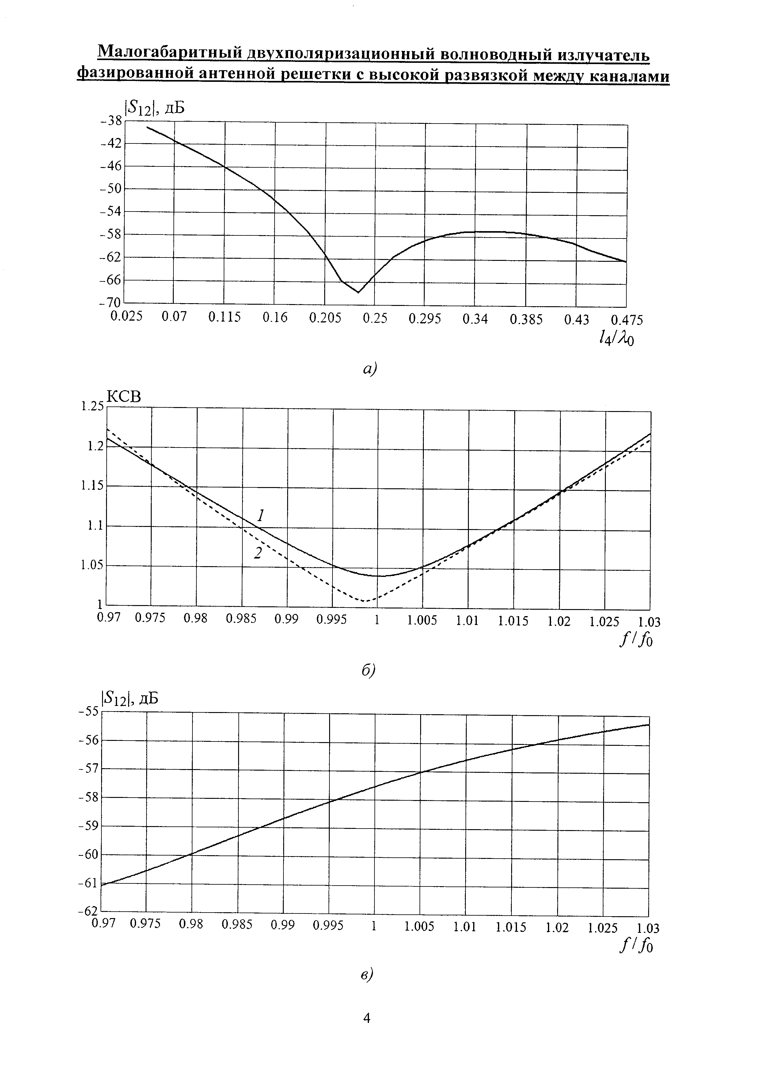 Малогабаритный двухполяризационный волноводный излучатель фазированной антенной решетки с высокой развязкой между каналами