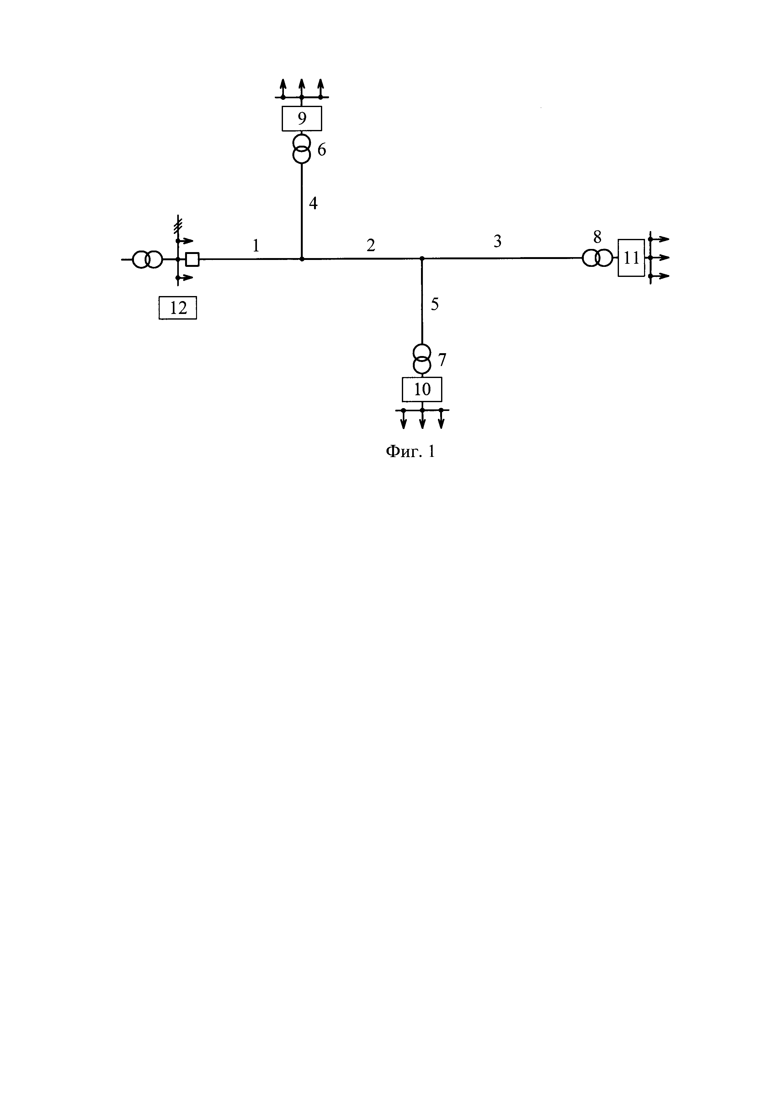 Устройство определения участка трёхпроводной воздушной линии электропередачи с обрывом фазного провода
