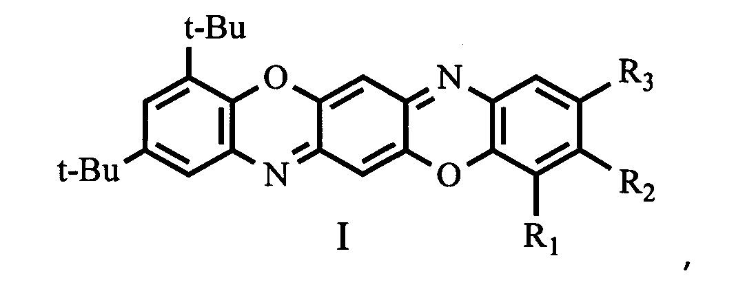 Трет-бутилзамещённые трифенодиоксазины, обладающие люминесцентными свойствами, и способ их получения