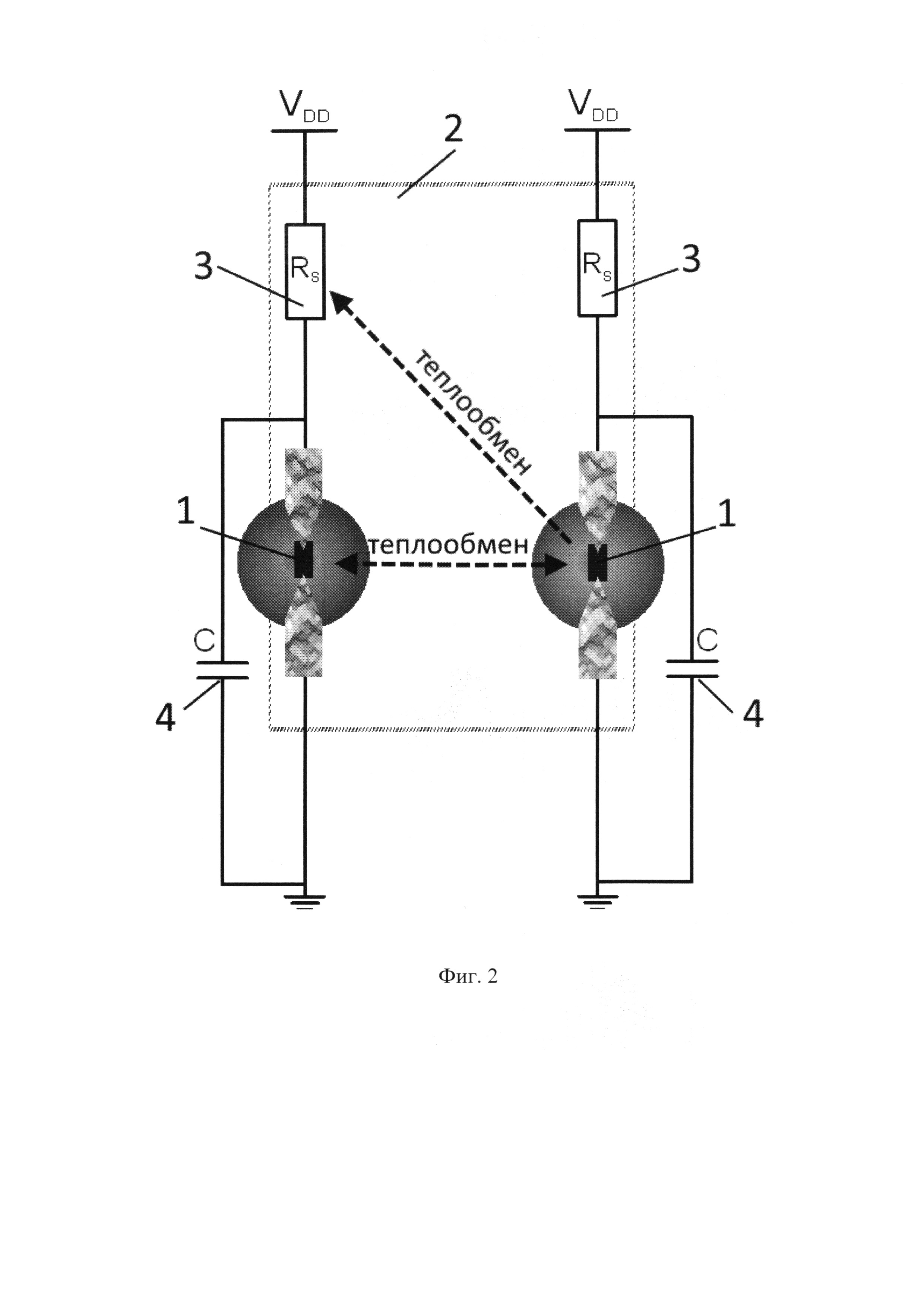 Способ взаимодействия в системе связанных осцилляторов на базе оксидных структур с эффектом электрического переключения