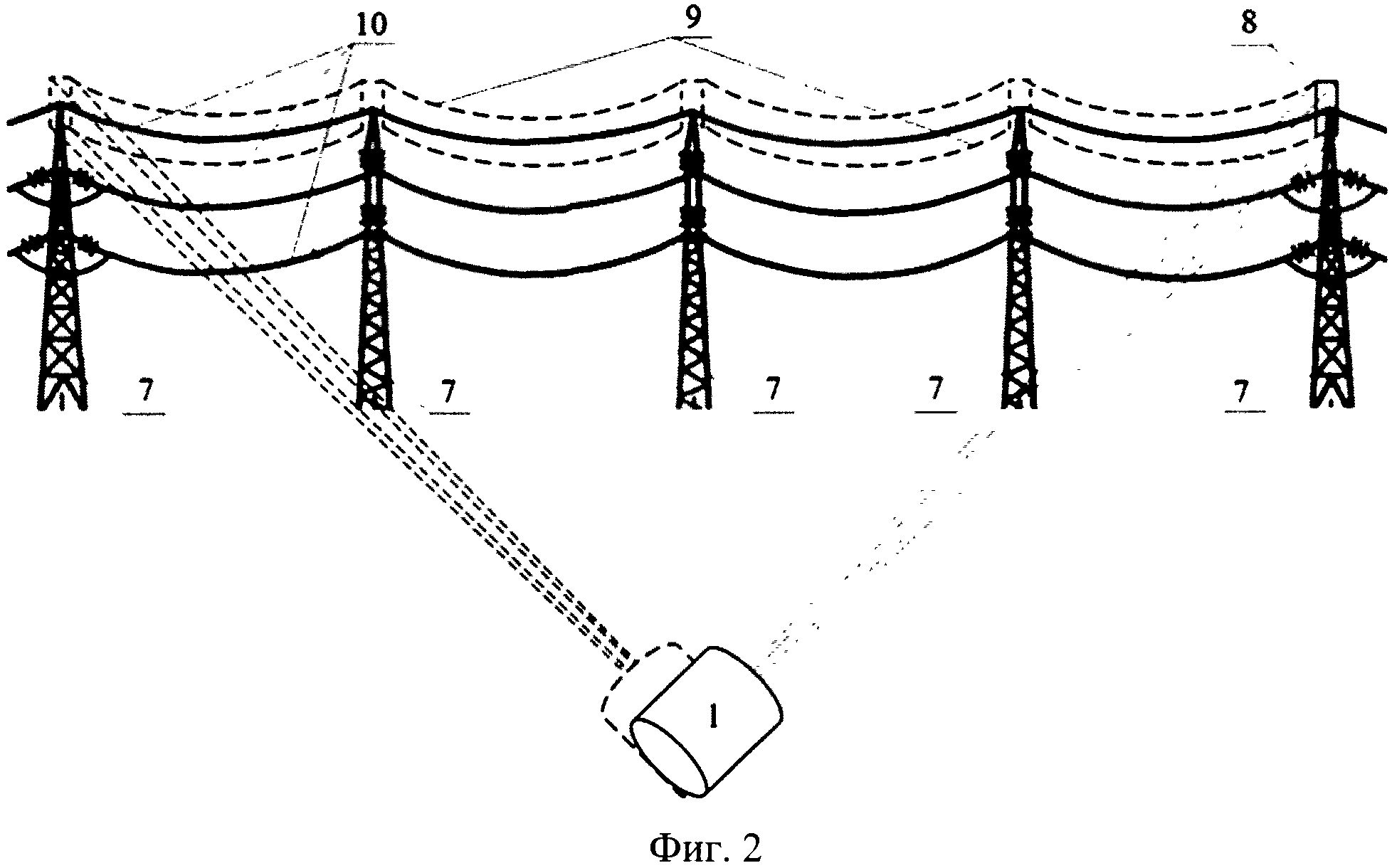 Способ дистанционного определения координат коронного разряда на высоковольтной линии электропередачи