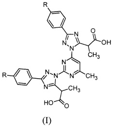 Замещённые 2,2'-[(6-метилпиримидин-2,4-диил)бис(3-фенил-1Н-1,2,4-триазол-1,5-диил)]дипропановые кислоты и способ их получения