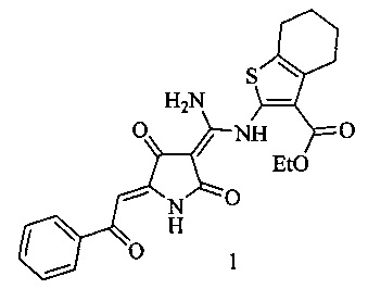 Этиловый эфир 2-(((z)-амино((z)-2,4-диоксо-5-(2-оксо-2-фенилэтилиден)пирролидин-3-илиден)метил)амино)-4,5,6,7-тетрагидробензо[b]тиофенкарбоновой кислоты, обладающий анальгетической активностью