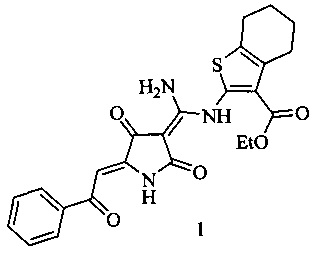 Этиловый эфир 2-(((z)-амино((z)-2,4-диоксо-5-(2-оксо-2-фенилэтилиден)пирролидин-3-илиден)метил)амино)-4,5,6,7-тетрагидробензо[b]тиофенкарбоновой кислоты, обладающий анальгетической активностью